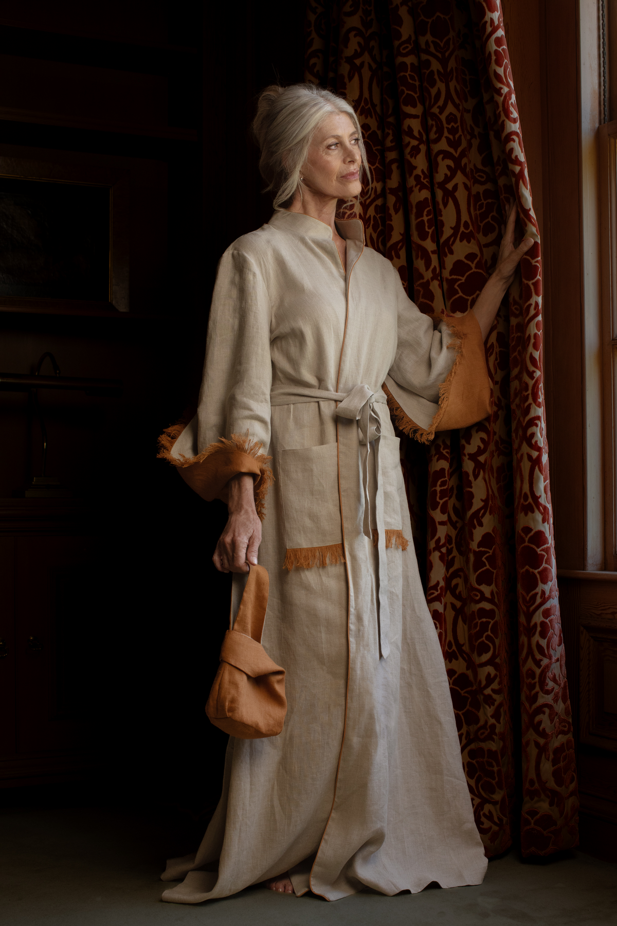 Amboise, Fawn & Chestnut Dressing Gown