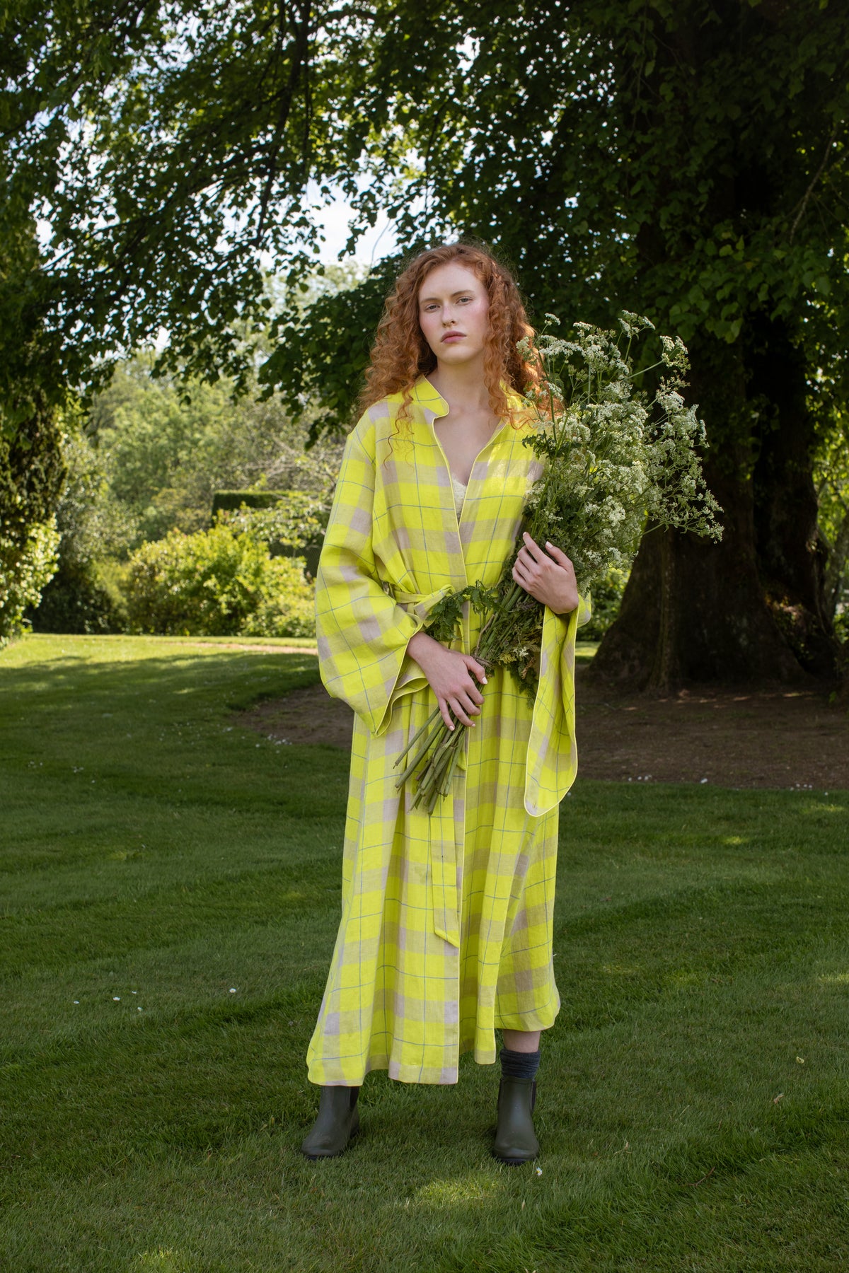 Mahon, Yellow Checked Dressing Gown